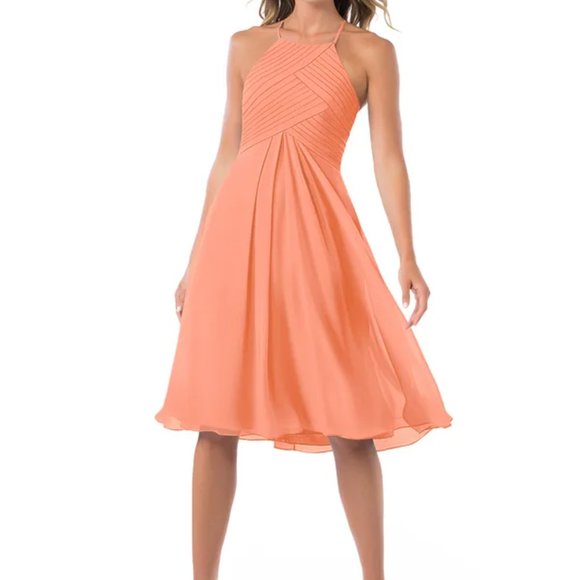 Azazie Adriana Dress - Color: Sunset - SIze: 8A - Picture 4 of 10